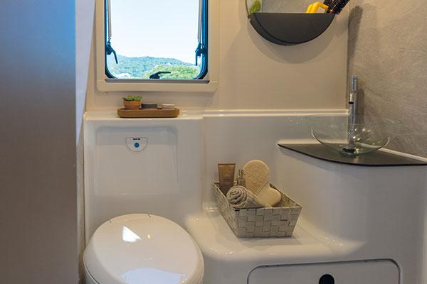 New smart multi-purpose bathrooms with shelf